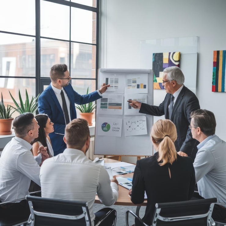 Home business people group brnstorming meeting businessman presenting ideas projects flipb 926199 4367416